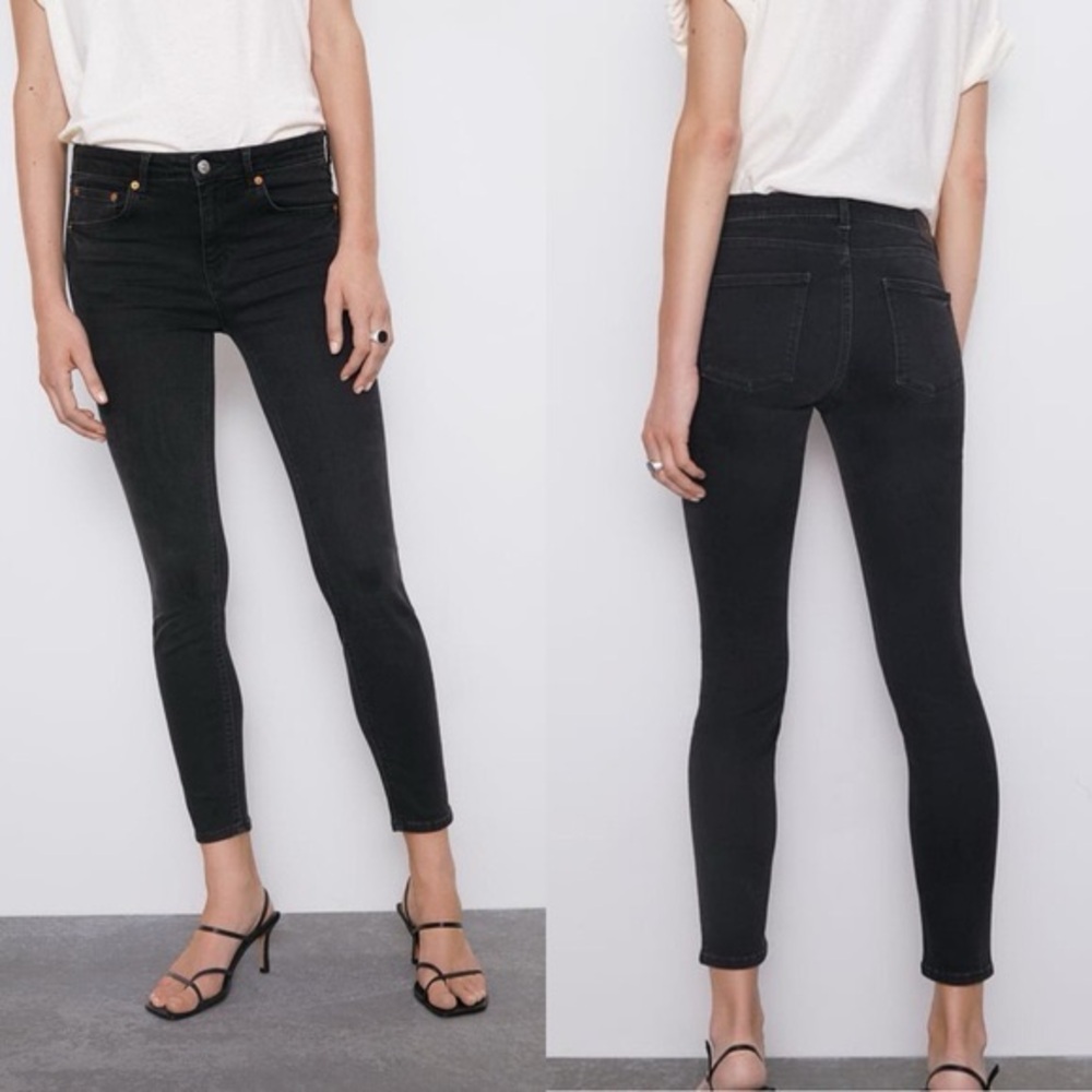 Zara The Skinny in moon black jeans